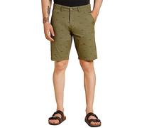 Dennis Lingo Shorts Uomo Micro Stampa Cotone, Oliva, XS