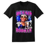 Dennis Rodman Bad T-Shirt Black Graphic Unisex Tee Shirt M