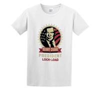 Denny Crane The President Lock N Load Men Adult Short Sleeve White S
