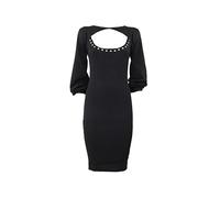 Denny Rose Jeans Donna Abito in Maglia Manica Lunga 221Nd13002 M Nero
