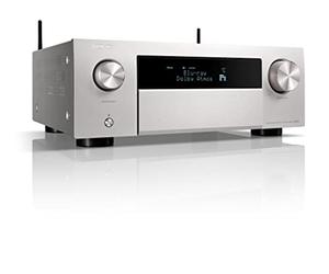 Denon AVC-X4800H Ricevitore AV 9.4 Canali, Amplificatore con Auro-3D, Dolby Atmos, DTS:X, 6 "8K Ingressi e 3 uscite, Bluetooth, Airplay 2, Multiroom, compatibile Alexa, Argento