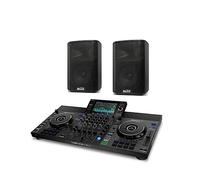 Denon DJ SC LIVE 4 + 2x Alto Professional TX308 - Console DJ, mixer DJ a 4 canali, streaming da Amazon Music, Wi-Fi, casse + 2x Cassa attiva da 350W con woofer da 8" per DJ in movimento