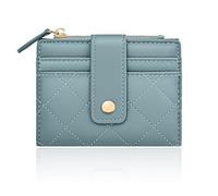 Denovin Portafoglio da donna, piccolo portafoglio carino da donna, porta monete per biglietti da visita di credito bifold con tasca con cerniera per contanti, chiavi, cambiamenti, carta d'identità,