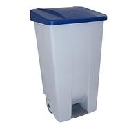 Denox 23400-Pattumiera a Pedale, con Ruote, 120 L