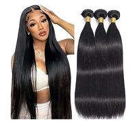 Densa Capelli umani lisci indiani di colore naturale 12A 1/3/4 pacchi capelli per tutti i giorni