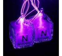 densità del cubo, 1 cubo di vetro di gas raro, cubo di elementi idrogeno, azoto, ossigeno, elio, neon, argon, kripton, xeno(Nitrogen N)