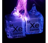 densità del cubo, 1 cubo di vetro di gas raro, cubo di elementi idrogeno, azoto, ossigeno, elio, neon, argon, kripton, xeno(Xenon Xe)