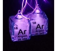 densità del cubo, 1 cubo di vetro di gas raro, cubo di elementi idrogeno, azoto, ossigeno, elio, neon, argon, kripton, xeno(Argon Ar)