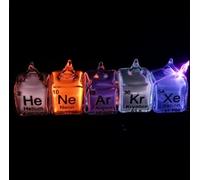 densità del cubo, 1 cubo di vetro di gas raro, cubo di elementi idrogeno, azoto, ossigeno, elio, neon, argon, kripton, xeno(5 Gas Henearkexe)