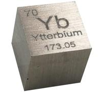 densità del cubo, Cubi di elementi da 10 mm - Collezione della tavola periodica degli elementi - Metalli delle terre rare(Ytterbium Yb)
