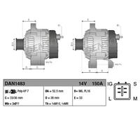 DENSO Alternatore Generatore 150A 14V Per Lexus IS III 250 350 AWD