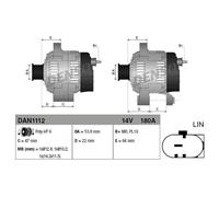 DENSO Alternatore Generatore 180A 14V per Land Rover Discovery V L462 Range LW