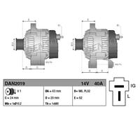 DENSO DAN2019 Alternatore