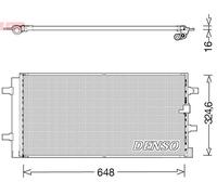 DENSO DCN02044 Condensatore climatizzatore per AUDI Q5 (8RB) con essiccatore