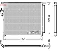 Condensatore radiatore climatizzazione R 134a DCN10049 DENSO per FORD RANGER