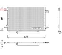 DENSO DCN17004 Condensatore, Climatizzatore per MERCEDES-BENZ