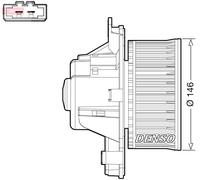 Ventola abitacolo per veicolo con guida a Sx DEA21014 DENSO per CITROËN PEUGEOT