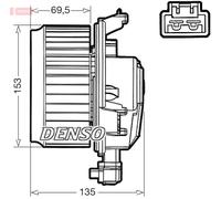 DENSO DEA50000 Ventilatore abitacolo per TOYOTA