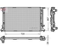 DENSO DRM02021 Radiatore, Raffreddamento motore per AUDI