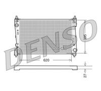 DENSO DRM09112 Radiatore motore per FIAT DOBLO Kasten/Kombi (263) BRAVO II (198)