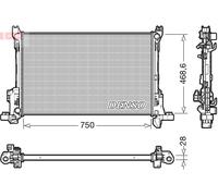 Radiatore, raffreddamento motore DENSO DRM09174