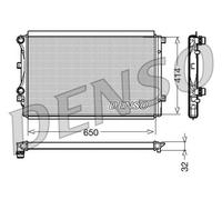 DENSO DRM32015 Radiatore, Raffreddamento motore per AUDI,SEAT,SKODA,VW