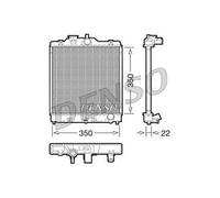 DENSO DRM40003 Radiatore motore per HONDA CIVIC VI Hatchback (EJ, EK) HR-V (GH)