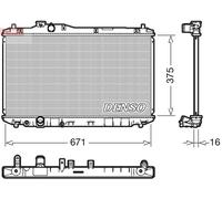 Radiatore DRM40037 DENSO per HONDA CIVIC IX CIVIC IX Tourer CIVIC IX Tre volumi