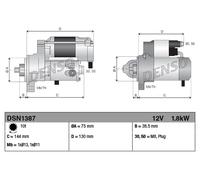 DENSO DSN1387 Motorino d'avviamento per HONDA