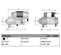 DENSO DSN2032 Motorino d'avviamento