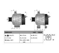 DENSO Generatore Alternatore 100A 14V Per Toyota Avensis Berlina