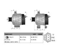 DENSO Generatore Alternatore 120A 14V Per Volvo V50 Focus II Turnier