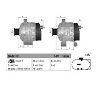 DENSO Generatore Alternatore 180A 14V per Land Rover Range IV Jaguar XF