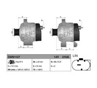DENSO Generatore Alternatore 210A 14V per BMW Z4 Roadster 3er Touring