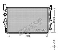 DENSO Radiatore Acqua Motore per Mercedes-Benz Tourer W447 111 CDI / 111