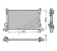 DENSO Radiatore Acqua Motore Per Opel Vivaro Combi JG_ 1.6 dCi 115