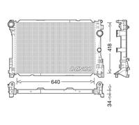 DENSO Radiatore Acqua Radiatore Motore per Mercedes-Benz SLK R172 200