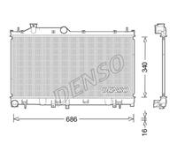 DENSO Radiatore Acqua Radiatore Motore per Subaru Forester Sj _ 2.0i AWD