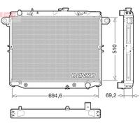 DENSO Radiatore Radiatore Acqua Motore Per Toyota Land Cruiser 100 4.2 TD