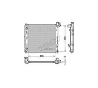 Radiatore DRM41007 DENSO per HYUNDAI KIA