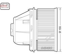 DENSO Riscaldatore Ventilatore Interno Per Ford Focus II DA_ HCP DP FFS