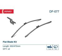 Tergicristallo per parabrezza DENSO DF-077, Flat Blades Lunghezza 650+475mm, fronte, 2 pezzo