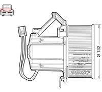 DENSO Ventilatore Interno Per Audi A4 Avant 8K5 B8 Q5 8RB 8R Porsche Macan 95B