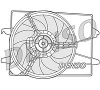 Ventola radiatore DER10003 DENSO per FORD FIESTA V FUSION FIESTA V Van
