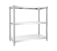 Densony Scaffalatura in acciaio inox 201 con ripiano a 3 ripiani, 80 x 80 x 40 cm, per bagno, camera da letto, soggiorno, toilette, uffici, cucine e alberghi