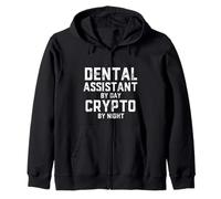Dental Assistant By Day Crypto By Night Blockchain Dentist Felpa con Cappuccio