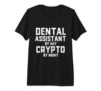 Dental Assistant By Day Crypto By Night Blockchain Dentist Maglietta Premium