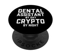 Dental Assistant By Day Crypto By Night Blockchain Dentist PopSockets PopGrip Adesivo