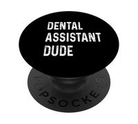 Dental Assistant Dude Distressed Denti Cavità Dente Filo Interdentale PopSockets PopGrip Adesivo