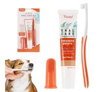 Dental Care Kit cane,Spazzolino per Cani,Dentifricio per cani,Spazzolino per Cani Set,per Pulire Efficacemente i Denti e Prevenire Tartaro e Favorire La Salute Delle Gengive
